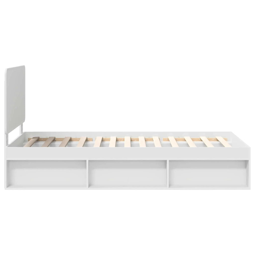 Struttura del letto Bianco 90 x 200 cm Pino massello