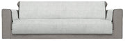 Copridivano con Copri Braccioli Seduta 230 cm in Poliestere Grigio