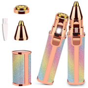 Trade Shop - Epilatore Donna Ricaricabile 2in1 Per Viso E Sopracciglie Rasoio Elettrico Luce -