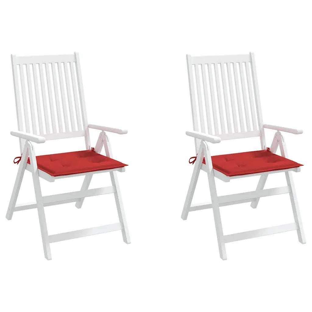 Cuscini per Sedia 2 pz Rossi 50x50x4 cm in Tessuto Oxford 47600
