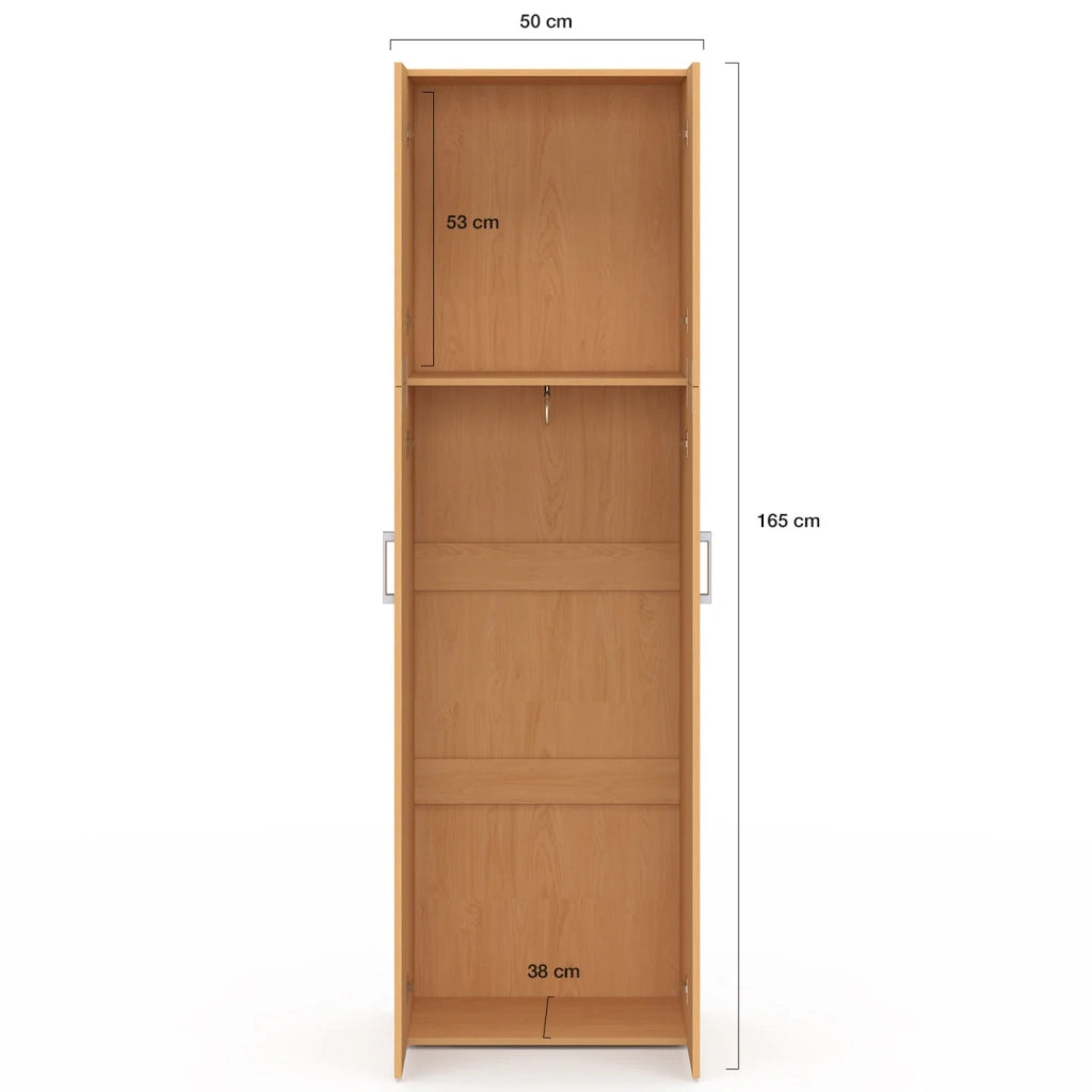 IDMarket - JULIANA Armadio in legno a 2 ante 50 cm con ripiano
