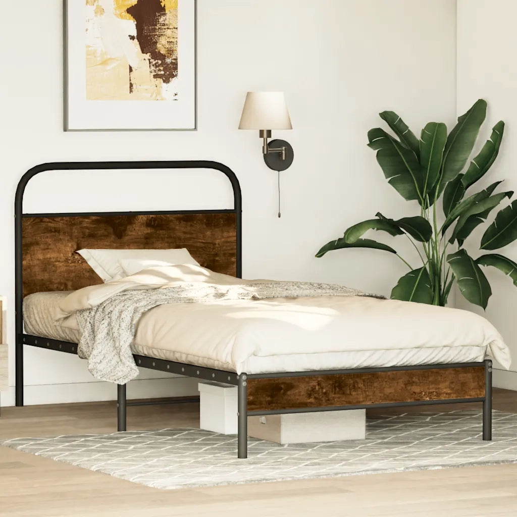 Giroletto senza Materasso Rovere Fumo 90x190 cm in Truciolato 4100348
