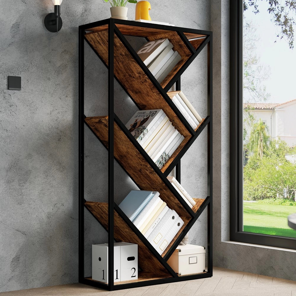 Libreria ad Albero 8 Ripiani ¨C Xylo ¨C Angolare, Scaffale Soggiorno/Ufficio, 80x35x160
