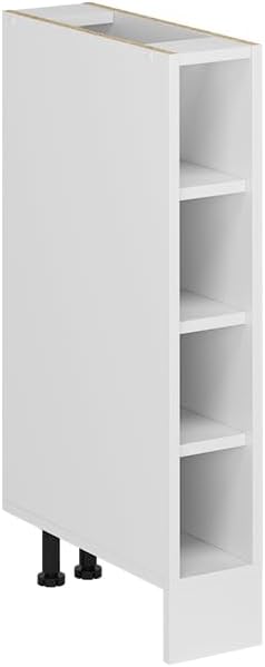 Scaffale da cucina R-Line, Bianco, 15 cm senza piano di lavoro, per la libera combinazione all'interno di sistemi cucina modulari
