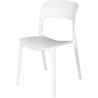 SEDIE IN POLIPROPILENE IMPILABILI 56x48x83cm BIANCHE INTERNO-ESTERNO 6PZ MEB