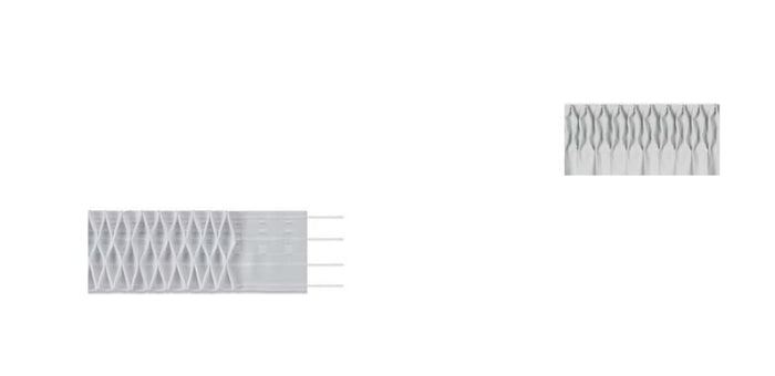 Fettuccia Arricciatenda Nido d'Ape - Fascia per Tende - Nastro Bianco - Vendita al Metro lineare  (FET-170-NI Altezza 17CM)