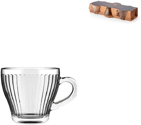 Confezione 6 Tazze Caffè Mistral In Vetro Rigato