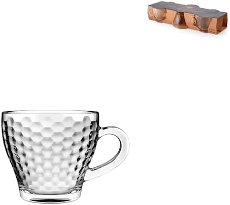 Confezione 6 Tazze Caffè Alisei In Vetro Rigato