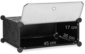 Mobili scarpiere armadietti modulari in plastica storage 20 paia nero 13_0001644_3