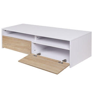 Mobile TV in Legno Mobiletto Televisione design Moderno Scomparti e Ante Quercia