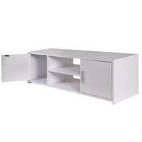 Mobile TV in Legno Mobiletto Televisione design Moderno Scomparti e Ante Bianco