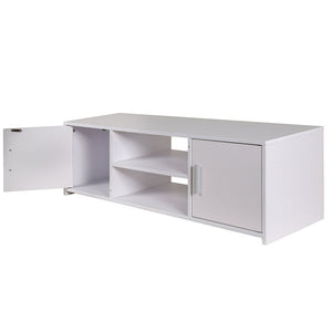 Mobile TV in Legno Mobiletto Televisione design Moderno Scomparti e Ante Bianco