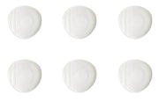 Set 6 Piatti Pane Aperitivo Ø15 cm in Porcellana Allluminica Kaleidos Aluxina Miami Bianchi