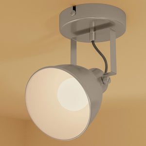 Lampada Applique Parete Faretto Direzionabile Metallo Design Moderno E14 Silver