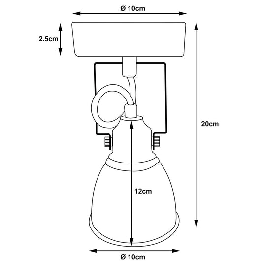 Lampada Applique Parete Faretto Direzionabile Metallo Design Moderno E14 Silver