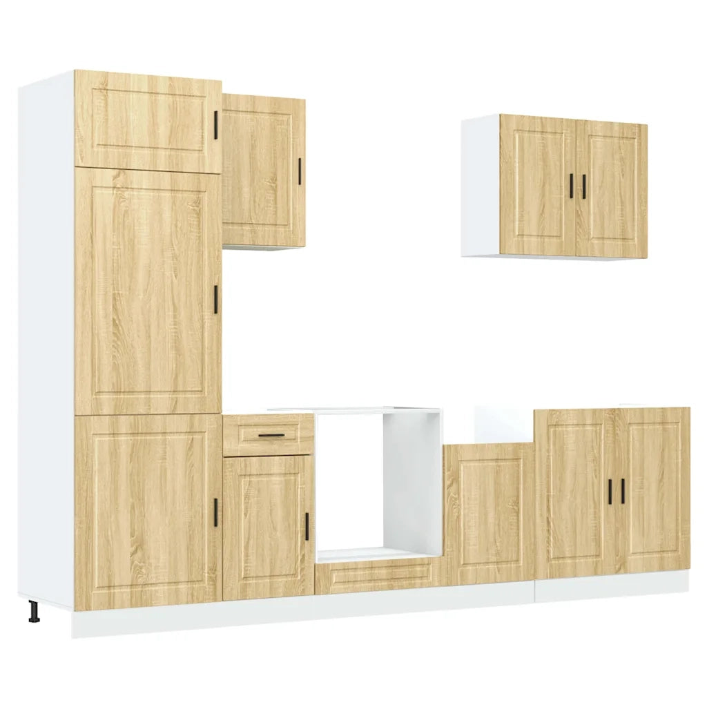 vidaXL Set Mobili da Cucina 7 pz Porto Rovere Sonoma in Truciolato