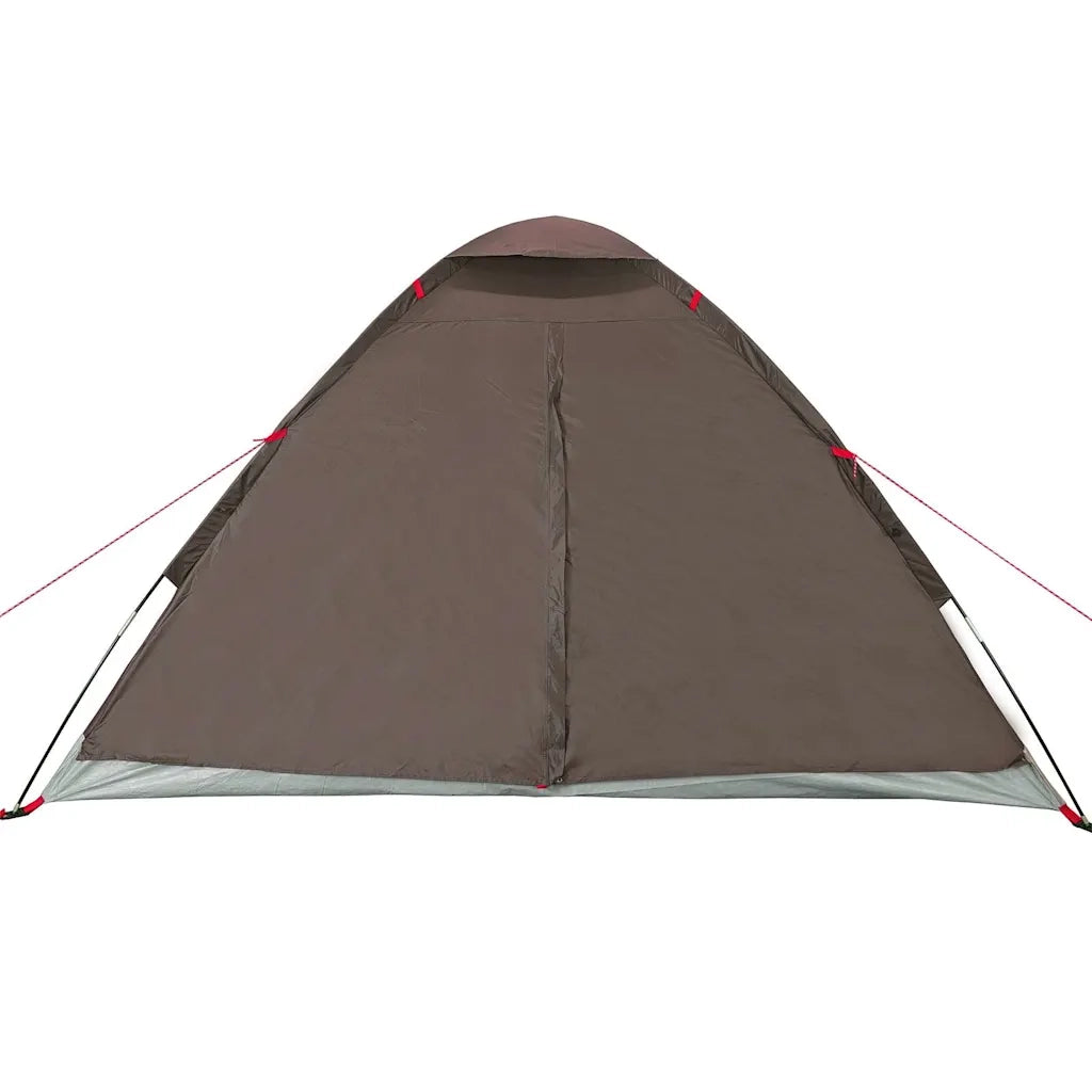 Tenda da Campeggio a Cupola per 4 Persone Marrone Impermeabile