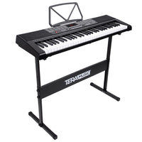 Tastiera Musicale Pianola Elettronica 61 Tasti con Supporto Sgabello e Cuffie