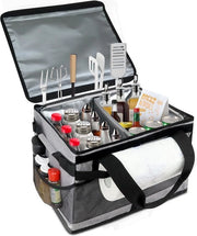 Organizzatore BBQ con Porta Fazzoletti per Documenti - Organizzatore Grill per Picnic, Campeggio e Uso Esterno