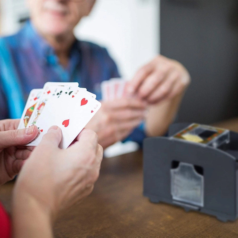 Trade Shop - Mescolatore Di Carte Elettronico Con Beat Per Ramino Poker Solo Carte Standard -