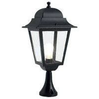 Lampada Palo Paletto da Cancello Colore Nero per Esterno Linea Maxi Quadrata Livos