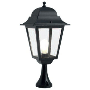 Lampada Palo Paletto da Cancello Colore Nero per Esterno Linea Maxi Quadrata Livos