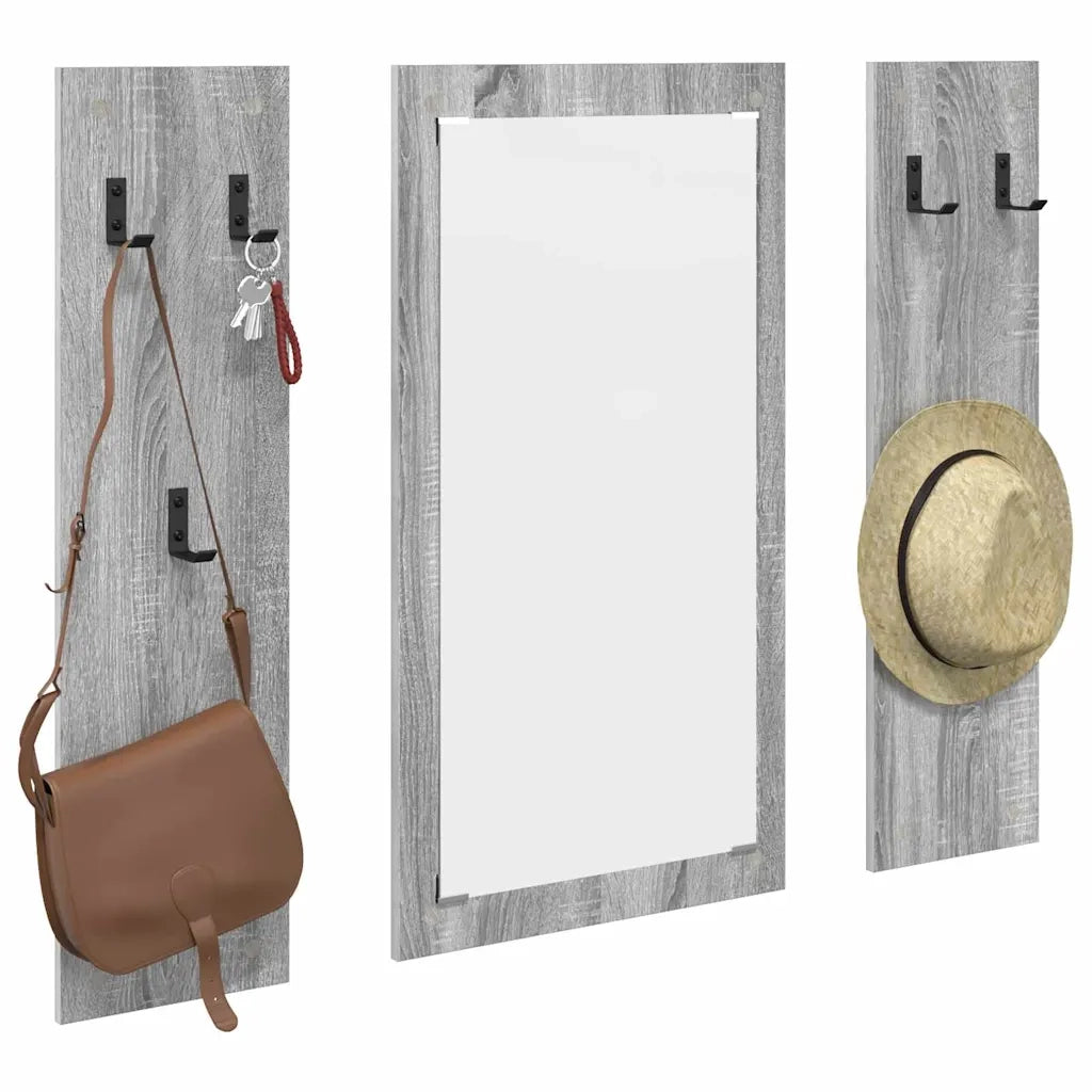 Appendiabiti a muro A parete Grigio Sonoma 96 x 1,5 x 90 cm 874536