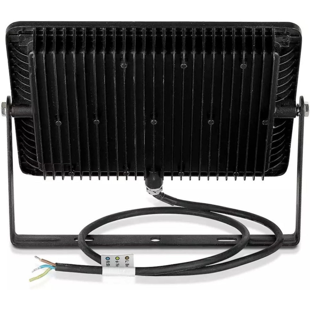 Trade Shop - V-tac Faro Faretto Led Smd 10w 20w 30w 50w 100w Slim Da Esterno Ip65 Colore Nero - -bianco Freddo-50 Watt