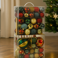 BOX DA 80 SFERE NATALIZIE E ACCESSORI VARIE DIMENSIONI E COLORI COLORE: VERDE