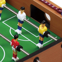 Calcio Balilla Biliardino da Tavolo in Legno con 4 stecche e 12 Omini 51x31x10cm