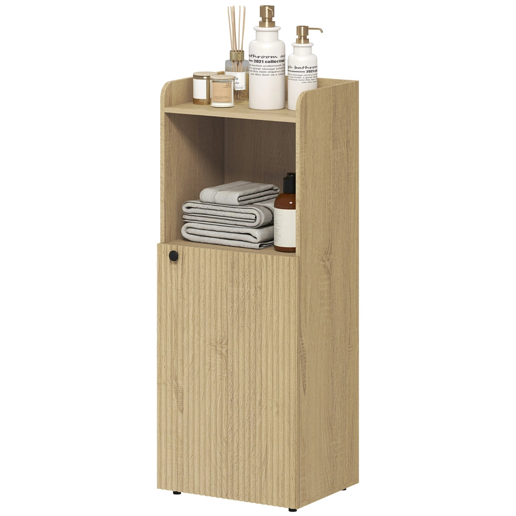 Armadietto da Bagno con Ripiano Regolabile ¨C zephmum ¨C Giallo Quercia 40x31x104 cm