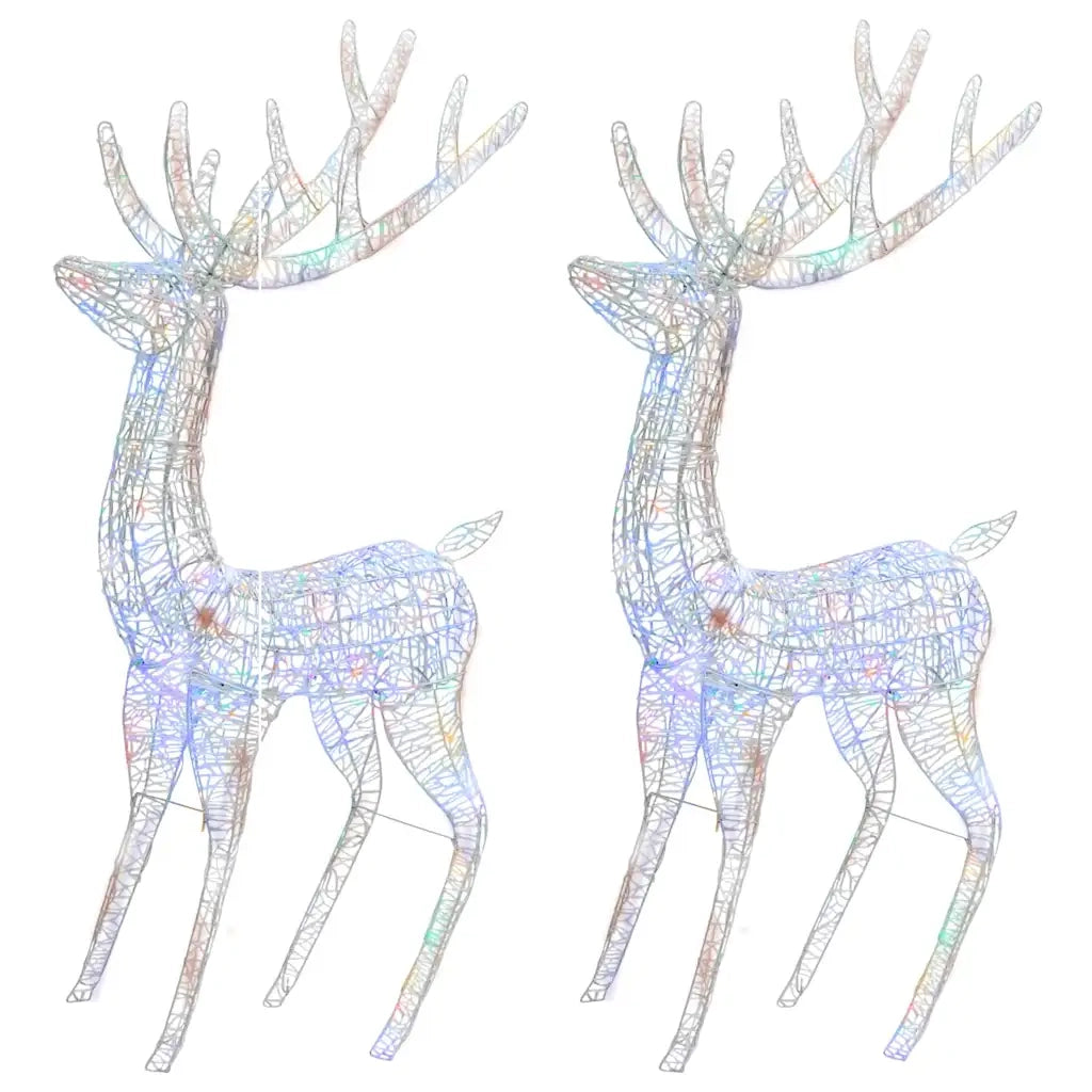 Renne di Natale XXL in Acrilico 250 LED 2 pz 180 cm Multicolore 3154363