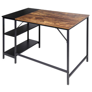 Scrivania Libreria Tavolo Porta PC Compuer Metallo Legno Casa Ufficio Quercia