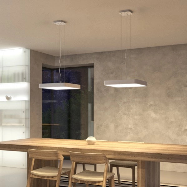 Lampadario Lampada MENSA SQ 48 a sospensione bianco 230V LED 56W 3000K