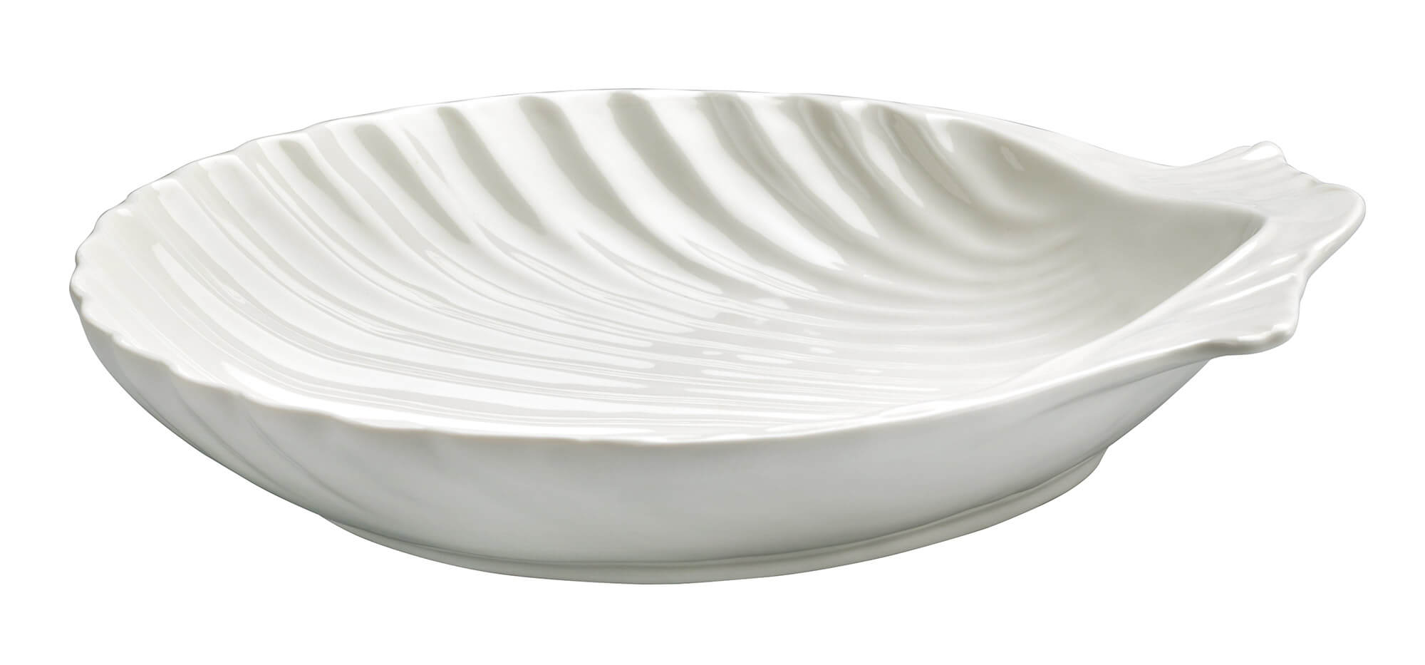 Piatto Conchiglia 30,5x25,5x5,5 cm in Porcellana Allluminica Kaleidos Aluxina Bianco