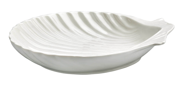 Piatto Conchiglia 30,5x25,5x5,5 cm in Porcellana Allluminica Kaleidos Aluxina Bianco