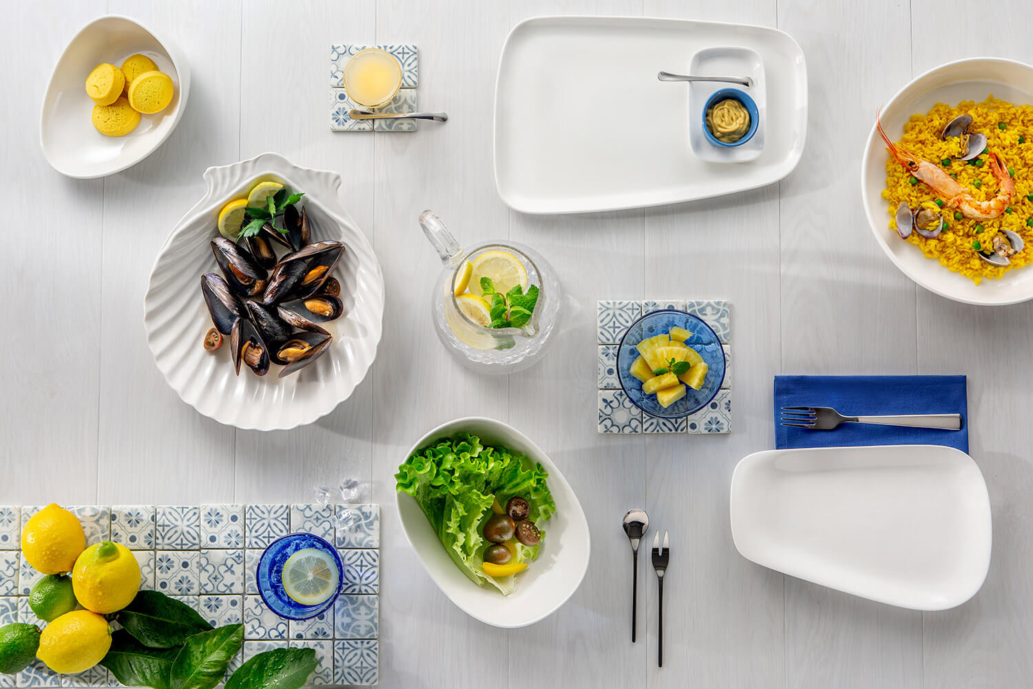 Piatto Conchiglia 30,5x25,5x5,5 cm in Porcellana Allluminica Kaleidos Aluxina Bianco