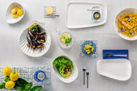 Piatto Conchiglia 30,5x25,5x5,5 cm in Porcellana Allluminica Kaleidos Aluxina Bianco