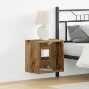 Mensola Galleggiante 2 pz Legno Vecchio 40x28,5x40 cm Legno Ingegnerizzato