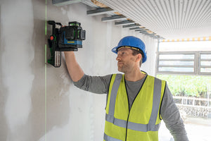 Bosch GLL 12V-100-33 CG Professional – Livella Laser verde 3×360°, 12 V / AA