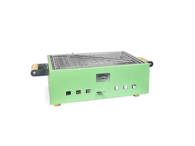 Barbecue Portatile a Carbone Tokyo | Griglia in Acciaio INOX e Design Compatto - Verde