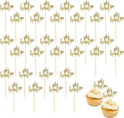 Accessori decorativi per torta in oro con scintille - Adatto per feste di benvenuto del bambino - feste di compleanno - feste tematiche
