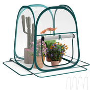 Mini Serra Pop Up 70x70x80 cm Pieghevole in Acciaio e Plastica