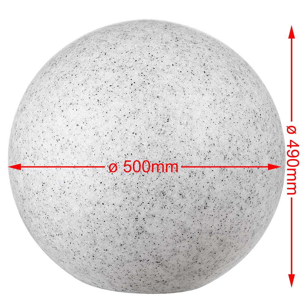 Lampada Sfera Giardino 50cm Luce Illuminazione Esterno Attacc E27 Effetto Pietra