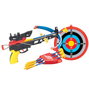 Balestra Arco Giocattolo per Bambini con 4 Frecce Bersaglio e Porta Frecce