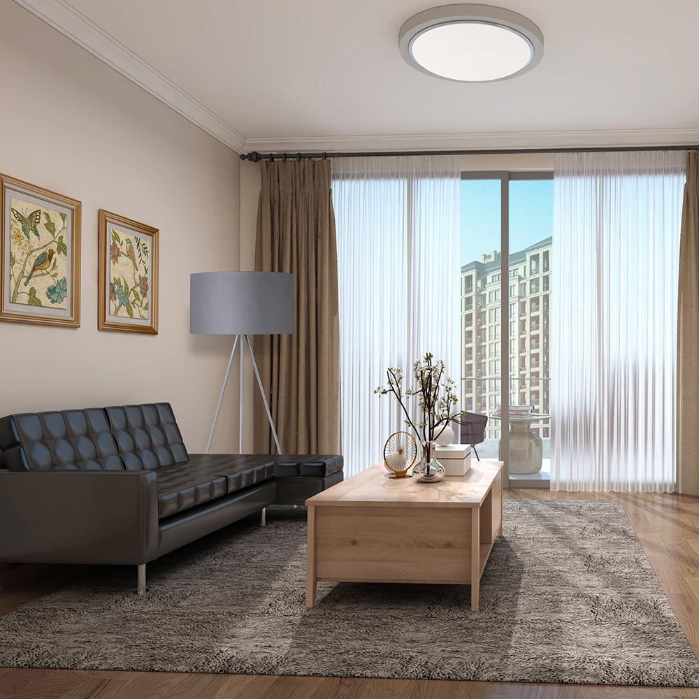 Lampada Piantana Treppiedi Dimmerabile Moderna Paralume E27 60W Tessuto Grigio