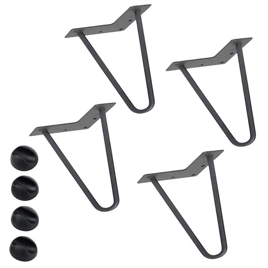 4x Gambe Piedi Tavolo Piedini Mobili Divano 15cm Metallo Design Moderno Grigio
