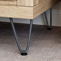 4x Gambe Piedi Tavolo Piedini Mobili Divano 15cm Metallo Design Moderno Grigio