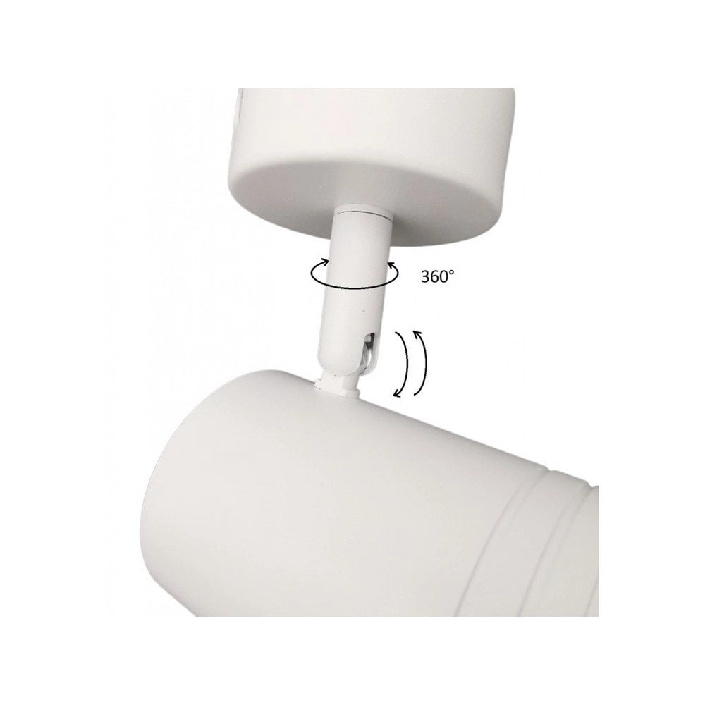 Trade Shop - Porta Faretto Proiettore Orientabile Da Soffitto Parete A Cilindro Gu10 P28-gu10 -