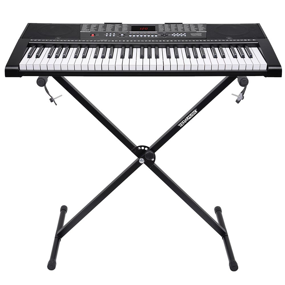 Supporto a Croce Tastiera Musicale in Metallo Pieghevole con Altezza Regolabile